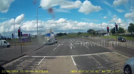 Very near miss with a BMW and a HGV