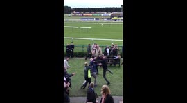 Brawl breaks out among crowd at Haydock Park racecourse in UK