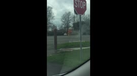 Car burning in New Orleans,Louisiana