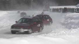 An icy Toronto means it is perfect competitive ice racing weather