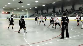 Box Lacrosse Players Fight