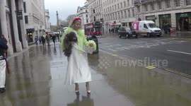 Cute Dog Goes Nuts At London Fashion Week Event