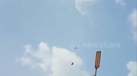 Dramatic footage shows two aircraft colliding during airshow in India