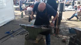 It's rare to see blacksmith in modern life