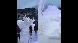 Incredible Snow Sculpture at Banff National Park