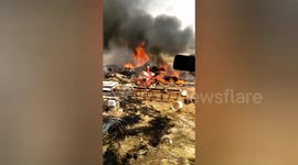 Terrible aftermath of airshow plane collision in south India