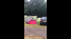 Rainy Camping in Newquay Cornwall England
