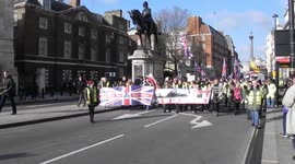 Green jackets marching down Whitehall London by Jim Connor 2019