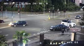 Accident: Drunk Driver drives car into traffic sign A4 West London 8:30pm Sun 27th Aug 17