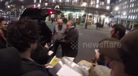 Ray Winstone Arrives And Is Surrounded By Fans At The Only Fools And Horses Musical Press Night