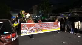 Chinese new year celebration in Padang, Indonesia until night
