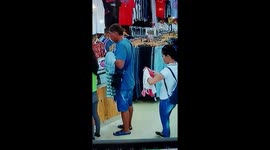 CCTV catches female thief fast hands