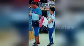 Brazen pickpocket caught on CCTV stealing from old man in Philippines