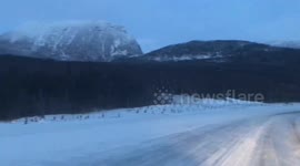 Gros Morne and long range mountains amid arctic blast in western Newfoundland