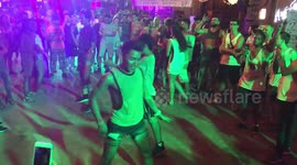Drag Queens dancing in the middle of Cambodia's PIUB STREET