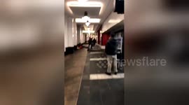Newsflare Edit - Fight erupts between a passer-by and homeless man in London