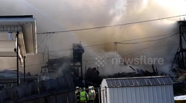 5th Alarm Arrival with Double Chimney Collapse