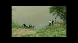 the car fell into a ravine as deep as 100 meters