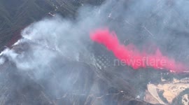 10 Tanker drops retardant in Angeles National Forest
