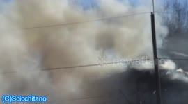 Chimney collapse during multi alarm fire