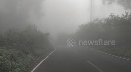 Driving through heavy mist