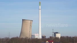 Tower at coal plant in western Germany demolished