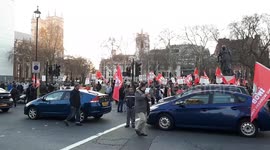 Uber & Private Hire Drivers Block Parliament Square