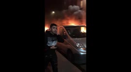 Paris cars on fire (snap)
