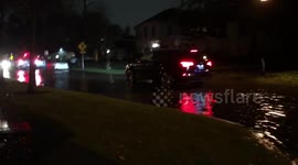 Heavy Rainfall Affects Houston, TX, USA on Tuesday, February 26, 2019