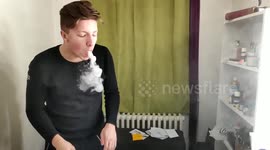 the art of smoking and making smoke balloons, it looks beautiful.