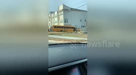 School bus crashes into building in North Carolina