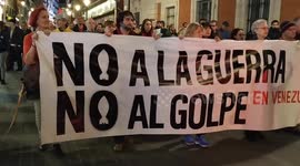 ''Hands off Venezuela'' Pro-Maduro supporters stage protest in Madrid
