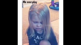 Little girl is crying for wine