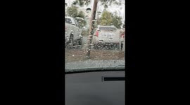 Hail storm in California