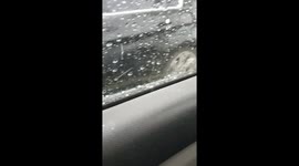 Passing hail storm in SOCAL