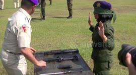 Young women become ace firearm experts, taking guns apart while blindfolded