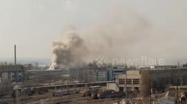 Eyewitness films large plume of smoke from fire at Varna port, Bulgaria