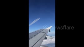 Aer Lingus passenger films another plane passing extremely close