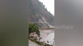 Massive Landslide occurred at Thanfail area in District Reasi Jammu and Kashmir India.