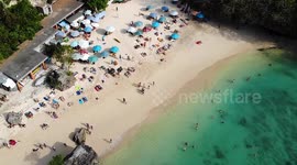 Padang Padang Beach Drone shot