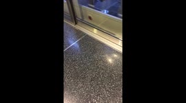 Train at Hamad International Airport in Qatar