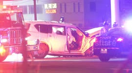 Teenager in life threatening condition after single motor vehicle collision