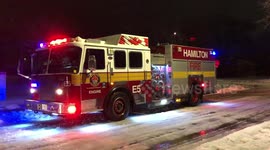 Fire Truck With Red And Blue Lights