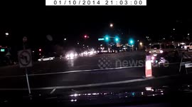 Dumb Ass Biker Crashes into Car