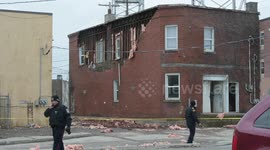 High Winds Cause Patial Building Collapse