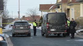 Forensic Police Investigate Drive-By Shooting