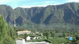 cheap and not salable prices, cabbage in the garden on the slopes of Mount Bromo is left to rot