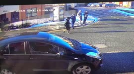 Brazen youngsters caught on CCTV attempting to rob car in broad daylight in Rochdale, UK