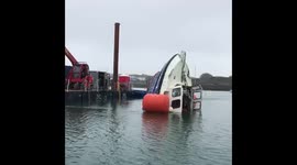 Holyhead marina fishing vessel salvage