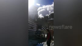Residents flee in panic as snow avalanche hits village in northern India